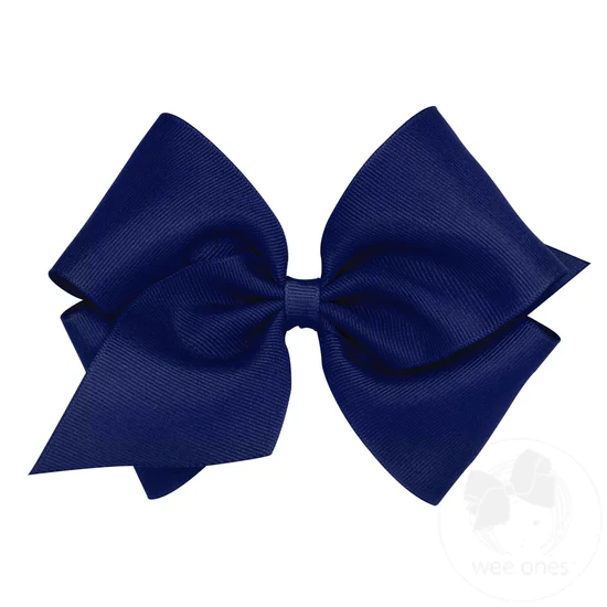 Girls' Wee Ones Mini King Classic Grosgrain Hair Bow - Image 5