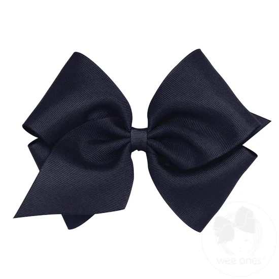 Girls' Wee Ones Mini King Classic Grosgrain Hair Bow - Image 9