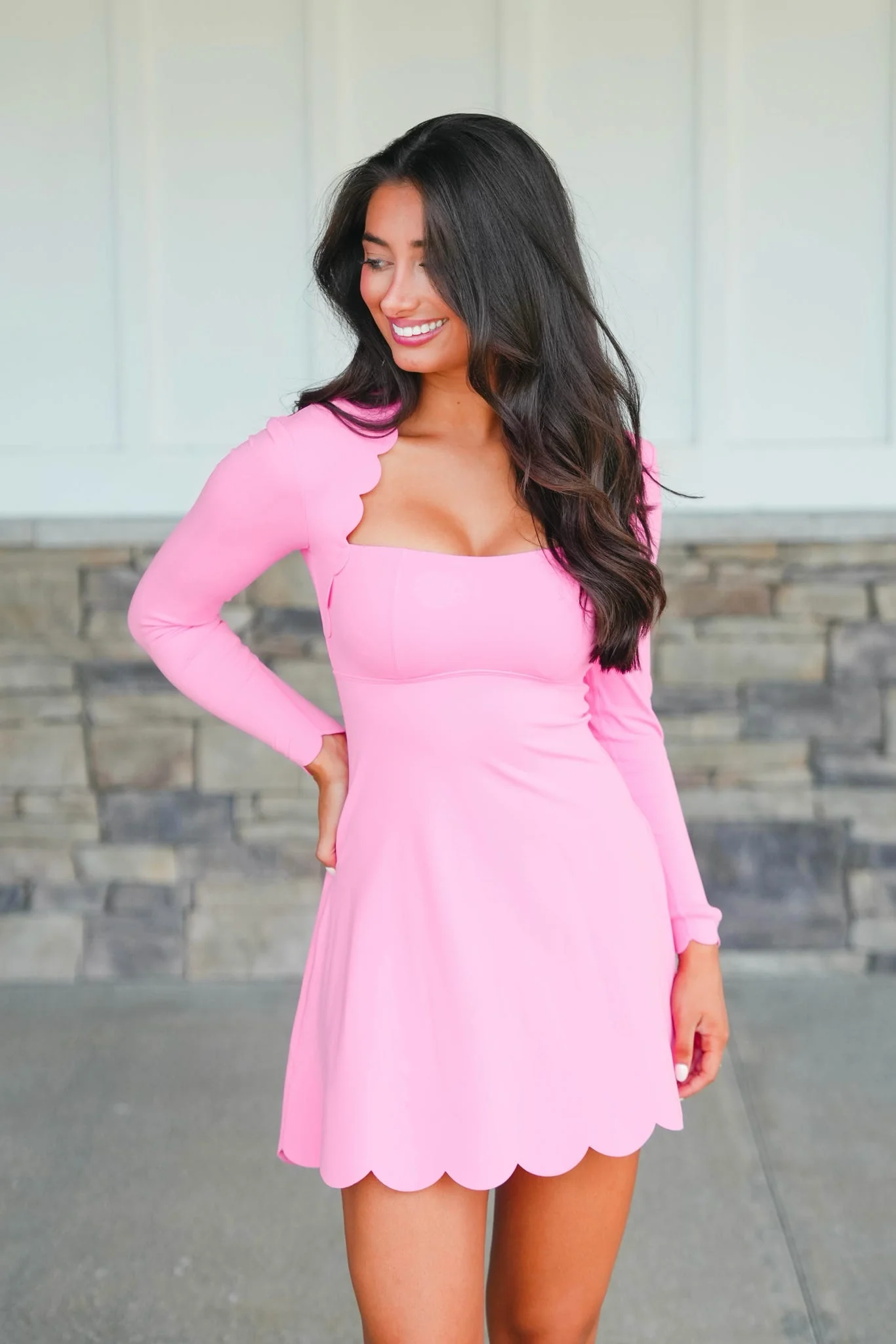 Wiskii Active Enchanting Scallop A-Line Dress - Image 10