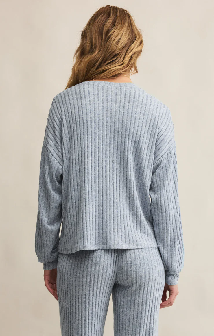 Z Supply Daydream Rib Long Sleeve Top - Image 5