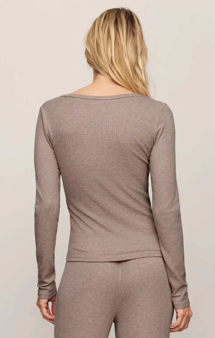 Z Supply Just Right Rib Henley Top - Image 2