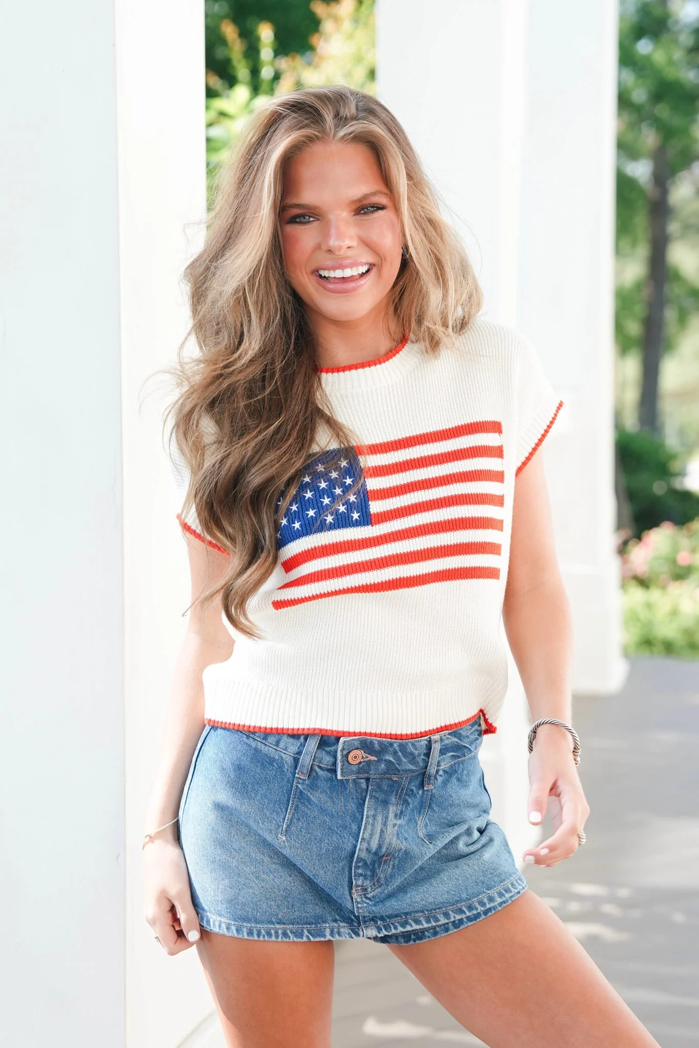 Z Supply Sleeveless Patriot Sweater